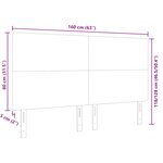 vidaXL Tête de lit avec tête de lit Crème 160 cm Cuir synthétique