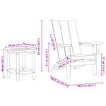 Ensemble de jardin 3 pièces vidaXL Noir HDPE