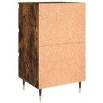 vidaXL Tables de chevet 2 Pièces chêne fumé 40x35x69 cm bois ingénierie