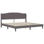vidaXL Cadre de lit avec tête de lit Gris 200 x 200 cm Simili cuir