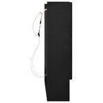vidaXL Armoire à miroir de salle de bain LED Noir 80x15x60 cm MDF