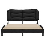 vidaXL Cadre de lit avec LED sans matelas Hvar noir et blanc 120x200 cm