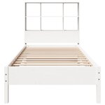 vidaXL Lit bibliothèque sans matelas blanc 90x200cm bois de pin massif