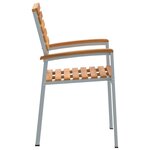 vidaXL Chaises de jardin empilables 6 Pièces en bois solide d'acacia et métal