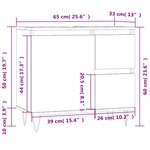 vidaXL Armoire de bain chêne fumé 65x33x60 cm bois d'ingénierie