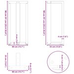 vidaXL Pieds de table de bar en forme de T  2 pièces  noir  40 x 35 x (90-91) cm  acier