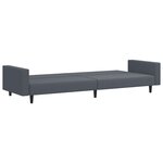 vidaXL Ensemble de canapés 2 Pièces gris foncé velours
