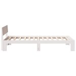 vidaXL Cadre de lit avec tête de lit Blanc 90 x 200 cm Pin massif