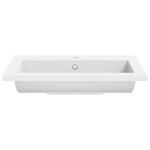 vidaXL Lavabo en granit 600 x 450 x 120 mm Blanc