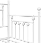 vidaXL Cadre de lit daybed Blanc 75x190 cm en Acier