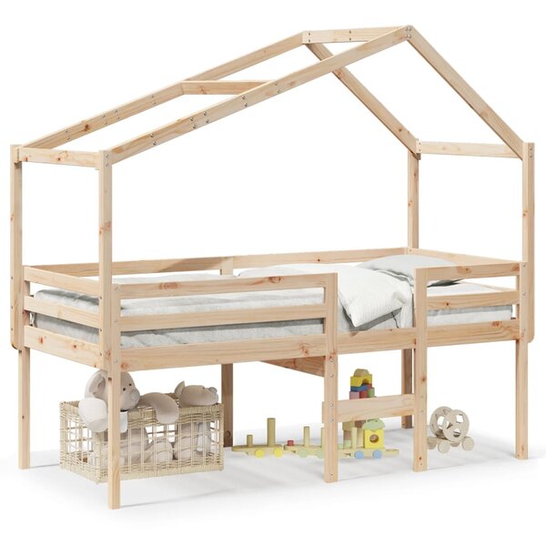 vidaXL Lit haut sans matelas 90x190 cm bois de pin massif