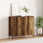 buffet vidaXL en bois vieilli 90x34x80 cm en bois d'ingénierie