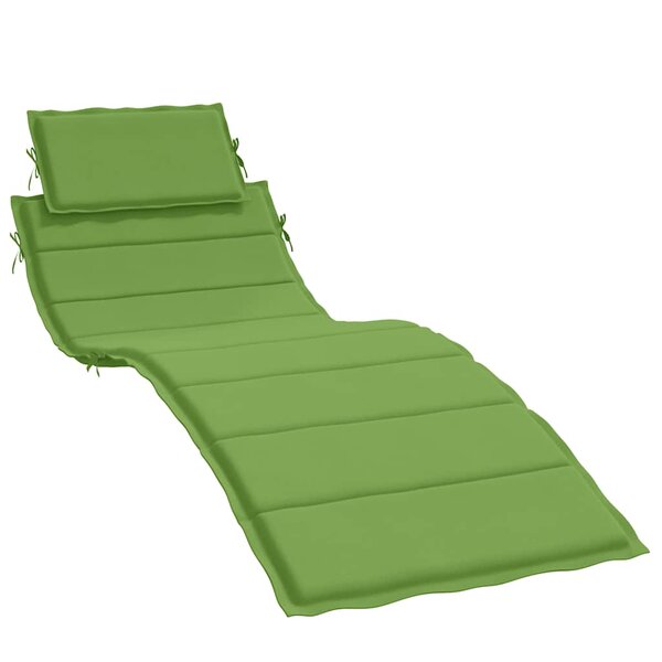 vidaXL Coussin de chaise longue vert mélangé 186x58x4 cm tissu