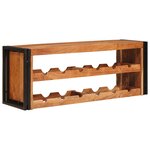 vidaXL Étagère à vin Marron 100 x 45 x 33 cm Bois d'Acacia Massif