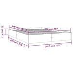 vidaXL Cadre de lit sans matelas bois massif 200x200 cm