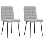 vidaXL Chaises à manger lot de 2 Gris clair Velours