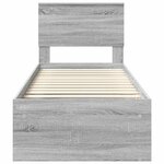vidaXL Cadre de lit Gris Sonoma 75 x 190 cm Pin massif