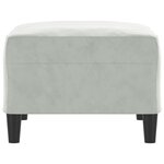 vidaXL Repose-pied Gris clair 70x55x41 cm Velours