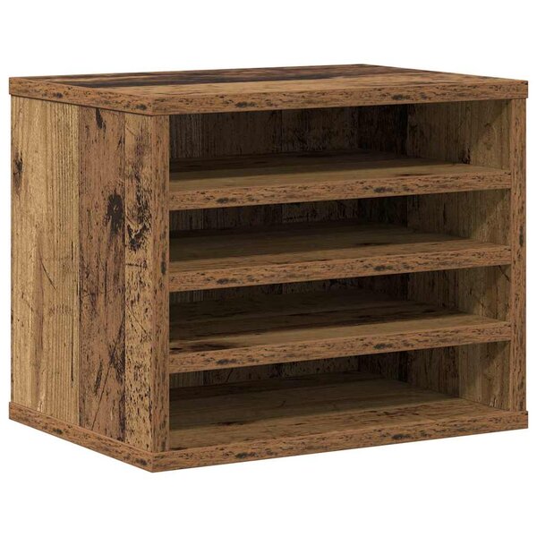vidaXL Organiseur de bureau Bois ancien 36 x 26 x 29 5 cm