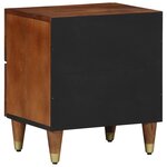 vidaXL Cabinet de chevet avec tiroir 2 Pièces Marron miel 40 x 33 x 46 cm