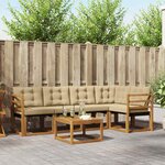 vidaXL Ensemble de canapés d'extérieur 6 Pièces Naturel et Beige