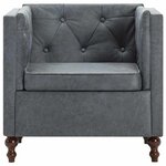 vidaXL Fauteuil gris tissu