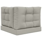 vidaXL Coussin de canapé d'extérieur 3 Pièces Gris Polyester