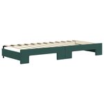 vidaXL Lit de jour avec lit gigogne vert foncé 90x200 cm velours