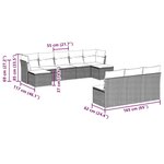 vidaXL Salon de jardin 10 Pièces avec coussins marron résine tressée
