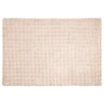 vidaXL Couverture en Fourrure de Lapin Synthétique Beige 150 x 220 cm