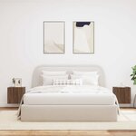 vidaXL Meubles TV muraux lumières LED 2 Pièces chêne marron 40 5x35x40 cm