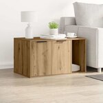 vidaXL Meuble de bac à litière pour chat chêne artisanal 80x50x45 cm