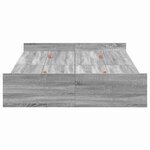 vidaXL Cadre de lit avec rangement Sonoma gris 120 x 190 cm