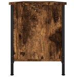 vidaXL Meuble TV avec portes chêne fumé 102x35x45 cm bois d'ingénierie
