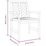 vidaXL Chaises à manger de jardin lot de 3 bois massif d'acacia