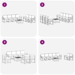 vidaXL Ensemble de canapés d'extérieur 8 pc Gris Naturel et Clair