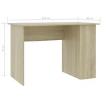 vidaXL Bureau Chêne sonoma 110x60x73 cm Aggloméré