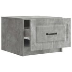 vidaXL Table basse Gris béton 49 x 50 x 37 cm Bois d'ingénierie
