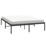 vidaXL Cadre de lit métal sans matelas noir 140x190 cm