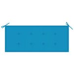 vidaXL Banc de jardin 2 places avec coussin 120 cm Bois d'eucalyptus