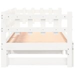 vidaXL Lit coulissant sans matelas blanc 2x(90x190) cm bois massif