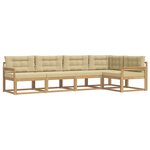 vidaXL Ensemble de canapés d'extérieur 4 pc Blanc et Beige Polyester