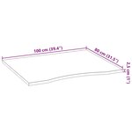 vidaXL Dessus de bureau marron foncé bois chêne massif rectangulaire
