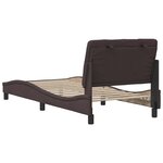 vidaXL Cadre de lit sans matelas marron foncé 90x190 cm tissu