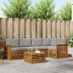 vidaXL Ensemble de canapés d'extérieur 6 pc Gris Naturel et Clair