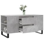 vidaXL Table basse gris béton 102x44 5x50 cm bois d'ingénierie