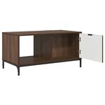 vidaXL Table basse Chêne marron 90 x 49 x 46 cm Bois d'ingénierie