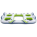 Bestway Île flottante Hydro-Force Blanc  Bleu et Vert 302 x 219 cm PVC