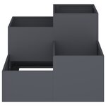 Jardinière vidaXL 100x100x60 cm en acier anthracite