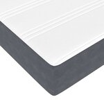 vidaXL Cadre de lit avec matelas Gris foncé 160 x 200 cm Velours